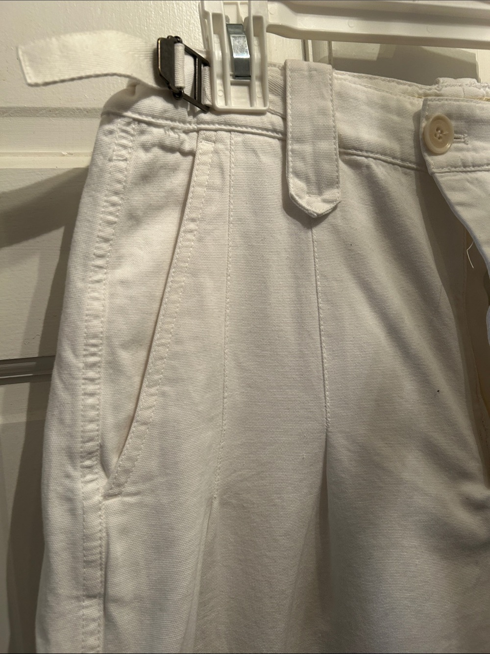 Zara NWT Wide Leg White Cotton Pants - Picture 4 of 11